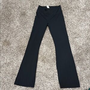 Fabletics Black Boot-Cut Flare Workout Pants